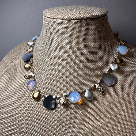 Brighton opalite colored stones mixed with gold tone charms